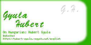 gyula hubert business card